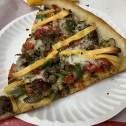 Philly Steak Pizza Slice