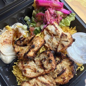 Z Falafel - Chicken Kabab Plate - Falafel Near Me - Los Angeles, California