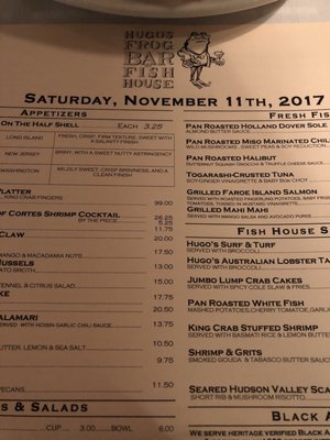 Menu photo 5 Hugo's Frog Bar & Fish House Naperville, IL