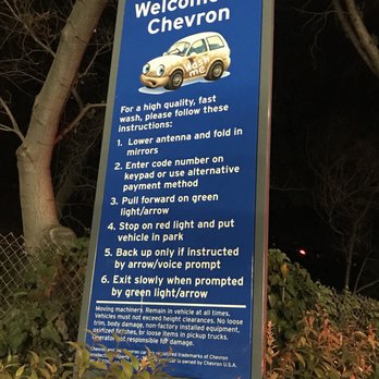 Chevron - a blue sign with instructions on it - Gas Stations Near Me - Oakland, California Chevron - a blue sign with instructions on it - Gas Stations Near Me - Oakland, California