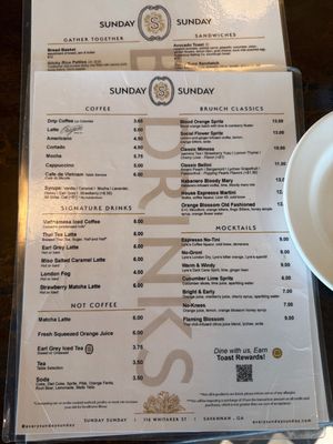 Menu photo 4 Sunday Sunday Savannah, GA Menu photo 4 Sunday Sunday Savannah, GA