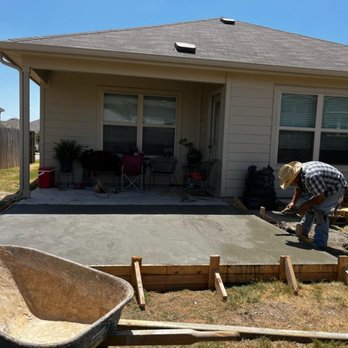 Matt Anders Landscaping & Irrigation - a man pouring concrete - Landscaping Near Me - Round Rock, Texas Matt Anders Landscaping & Irrigation - a man pouring concrete - Landscaping Near Me - Round Rock, Texas