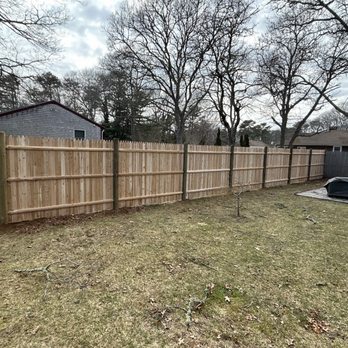 My Fence Guy Cape Cod - Our side in progress - Fences & Gates Near Me