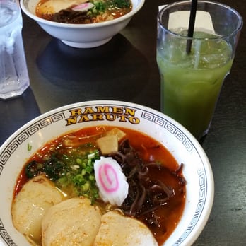Ramen Naruto - Spicy tori ramen and iced green tea. - Ramen Near Me - Azusa, California