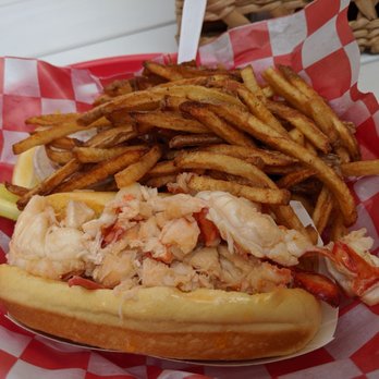 Point Lobster - Lobster roll w/fries. $19.99. Done right...just lobster with butter. Very good. - Seafood Markets Near Me - Point Pleasant Beach, New Jersey Point Lobster - Lobster roll w/fries. $19.99. Done right...just lobster with butter. Very good. - Seafood Markets Near Me - Point Pleasant Beach, New Jersey