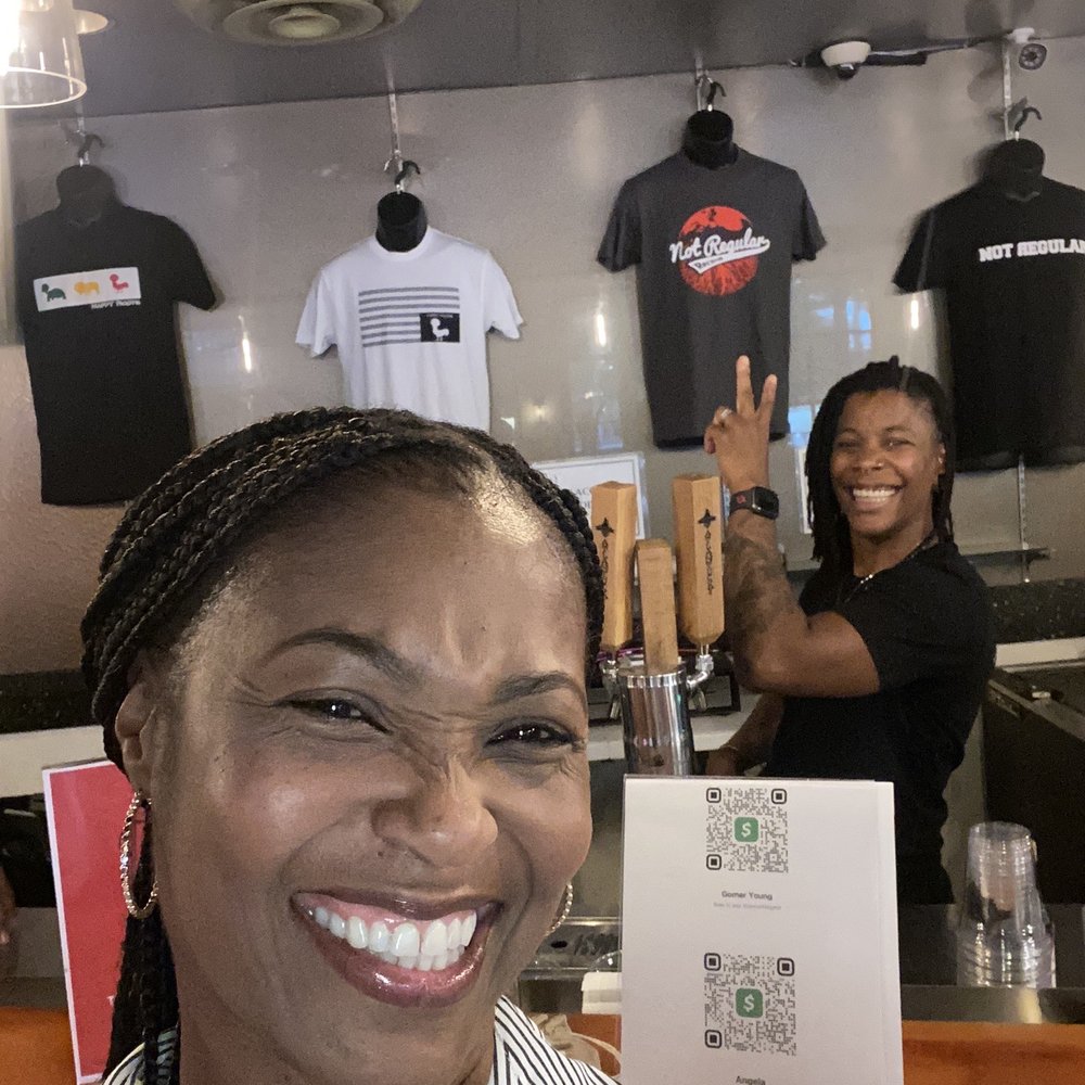 Atlantucky Brewing - Me with the absolute best bartender in the house! Look at that smile! - Beer Bar Near Me - Atlanta, Georgia Atlantucky Brewing - Me with the absolute best bartender in the house! Look at that smile! - Beer Bar Near Me - Atlanta, Georgia
