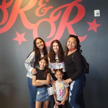R&R BBQ - The girls needed a pic in front of the R&R sign. - Barbeque Near Me - Provo, Utah