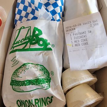Lucky Boy - Zucchini sticks and pastrami sandwich - Burgers Near Me - Pasadena, California Lucky Boy - Zucchini sticks and pastrami sandwich - Burgers Near Me - Pasadena, California