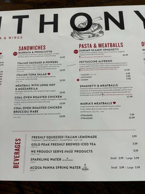 Menu photo 6 Anthony's Coal Fired Pizza & Wings Commack, NY