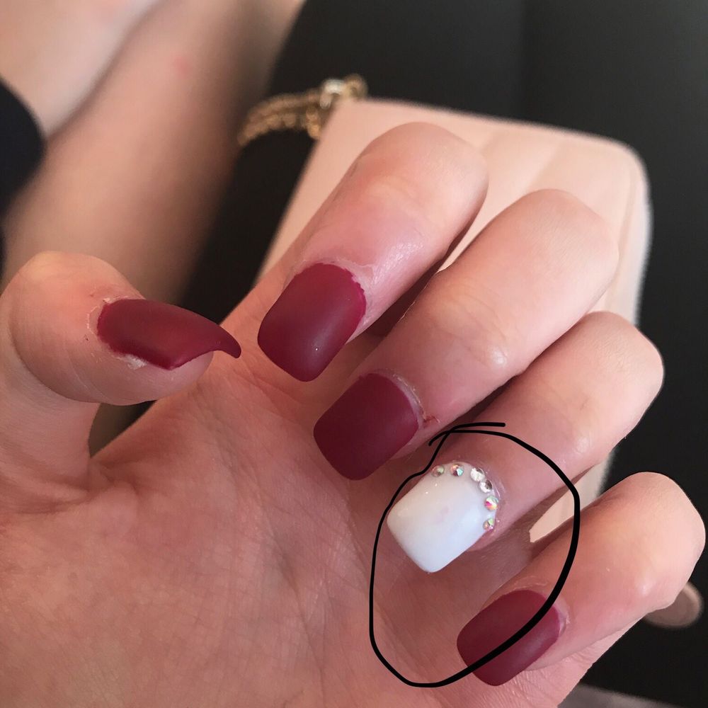 Celebrity Nails - What is that! Glue globs? Nails not straight... - Nail Salons Near Me - Fredericksburg, Virginia