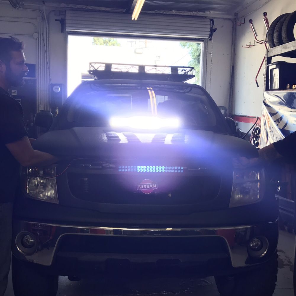 MDS Performance - Fitment of small LED bar on hood. - Tires Near Me - Santa Fe Springs, California