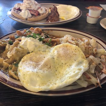 Bellflower Diner - Chilaquiles red and green! - Breakfast & Brunch Near Me - Bellflower, California