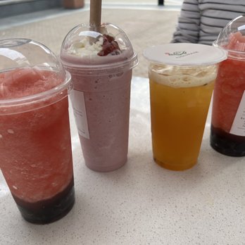 Cha House - a variety of drinks on a table - Waffles Near Me - Richmond, British Columbia