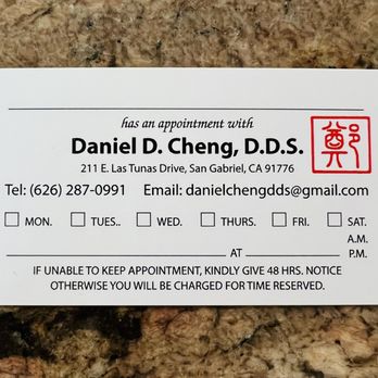 Daniel D Cheng, DDS - Oral Surgeons Near Me - San Gabriel, California Daniel D Cheng, DDS - Oral Surgeons Near Me - San Gabriel, California
