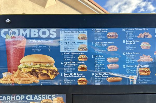 Menu photo 2 Sonic Drive-In Vacaville, CA Menu photo 2 Sonic Drive-In Vacaville, CA