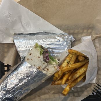 Twisted Meats - Beef and Lamb DNER WRAP (made it a combo) - Mediterranean Near Me - Thousand Oaks, California