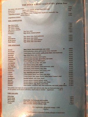 Menu photo 4 La Crêperie Bretonne Paris, 75 Menu photo 4 La Crêperie Bretonne Paris, 75