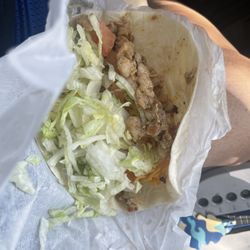 Chicken soft taco.  Very tasty.