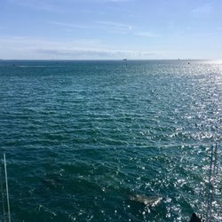 Pier One - View out to Plymouth Sound from the Terrace seating area.