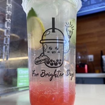 Boba Tealight - Classic Mojito (non-alcohol) with strawberry popping boba - Bubble Tea Near Me - Gilbert, Arizona Boba Tealight - Classic Mojito (non-alcohol) with strawberry popping boba - Bubble Tea Near Me - Gilbert, Arizona