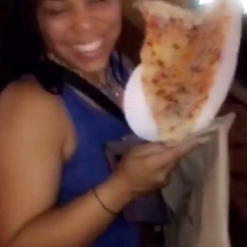 Benny Damato's - My friend enjoying her Benny's!!! - Pizza Near Me - Norfolk, Virginia