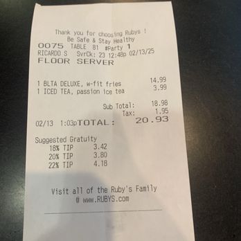 Ruby's Diner - Tab - Diners Near Me - Commerce, California Ruby's Diner - Tab - Diners Near Me - Commerce, California