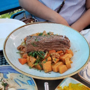Sababa - Braised Beef Brisket with Carrots & Sweet Potato Tzimmes - Mediterranean Near Me - Washington, DC, District of Columbia