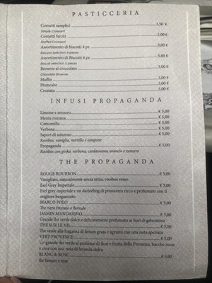 Menu photo 2 Caffè Propaganda Rome, RM Menu photo 2 Caffè Propaganda Rome, RM