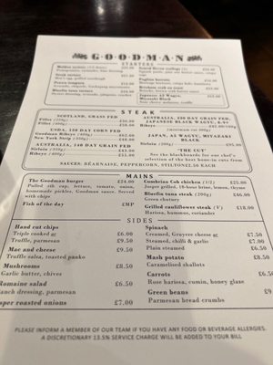 Menu photo 1 Goodman London, XGL