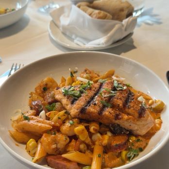 Magnolias - Chef's Special: Salmon seafood Cajun Pasta - Southern Near Me - Charleston, South Carolina Magnolias - Chef's Special: Salmon seafood Cajun Pasta - Southern Near Me - Charleston, South Carolina