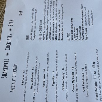 The Well - Cocktails, beer and wine menu - Bars Near Me - Oakland, California