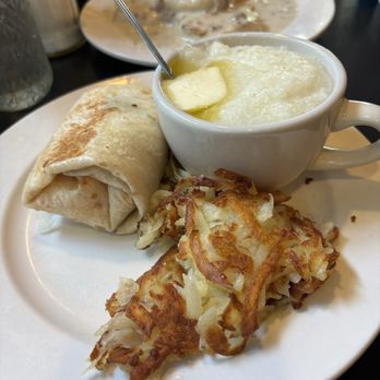 Dash of Salt and Pepper - Breakfast burrito & grits - American Near Me - Chicago, Illinois