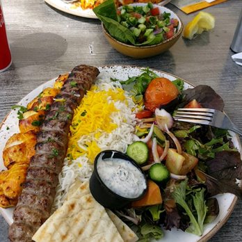 Bistro Kabob - We got 2 the combination #2 , it was so yum that we decided to try the combination #1 ,plus a side sirloin kabob for to go! - Persian/Iranian Near Me - Carlsbad, California
