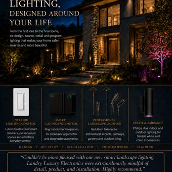 Landry Luxury Electronics - Home lighting control saves energy, adds convenience, and improves home safety. - Home Theatre Installation Near Me - Suwanee, Georgia Landry Luxury Electronics - Home lighting control saves energy, adds convenience, and improves home safety. - Home Theatre Installation Near Me - Suwanee, Georgia