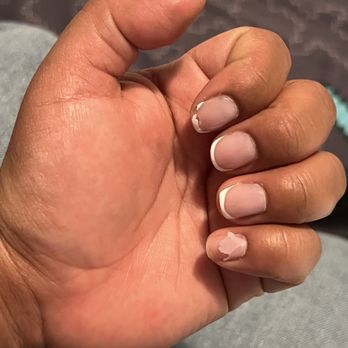 AMOR NAIL LOUNGE - 2nd day with my manicure ... it was already starting to peel terribly. - Nail Salons Near Me - Downey, California