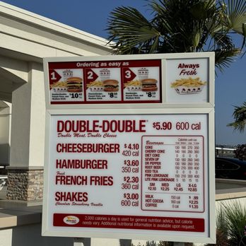 In-N-Out Burger - Drive-thru MENU - Burgers Near Me - Jurupa Valley, California