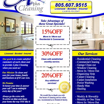 A Plus Cleaning - % Off Promotion - Home Cleaning Near Me - Ventura, California A Plus Cleaning - % Off Promotion - Home Cleaning Near Me - Ventura, California