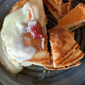 King & Rye - Buttermilk Pancakes w/ brown butter peaches and vanilla cream - delish! - Southern Near Me - Alexandria, Virginia King & Rye - Buttermilk Pancakes w/ brown butter peaches and vanilla cream - delish! - Southern Near Me - Alexandria, Virginia