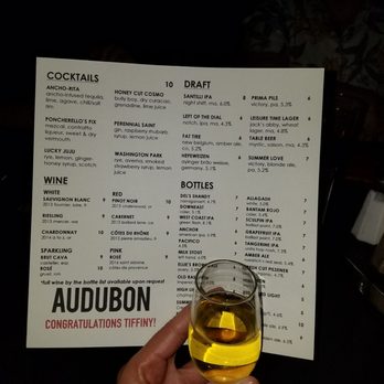 Audubon Boston - My personalized menu! - American Near Me - Boston, Massachusetts