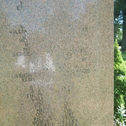 Founders of Windsor Monument - Disgraceful condition of the worn out engraving