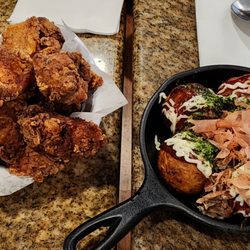 Chicken karage and takoyaki