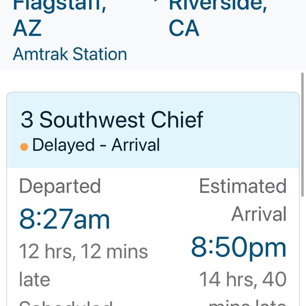 Just one of my experiences in the last 6 months traveling Amtrak.