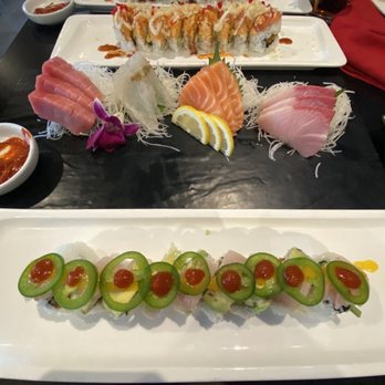 Komachi Sushi - Fiesta Roll Chef's Choice Sashimi Dinner Firecracker Roll Extinguisher Roll - Japanese Near Me - Lodi, California Komachi Sushi - Fiesta Roll Chef's Choice Sashimi Dinner Firecracker Roll Extinguisher Roll - Japanese Near Me - Lodi, California