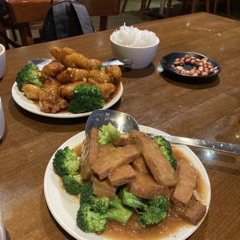 Lucky Vegetarian - Braised pork and orange chicken - Vegetarian Near Me - Brooklyn, New York Lucky Vegetarian - Braised pork and orange chicken - Vegetarian Near Me - Brooklyn, New York