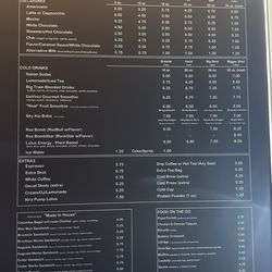 Sky Kai Caffe Coffee Shop - Menu as of 2/21/2025