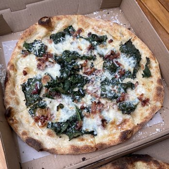 North of Brooklyn - Kale & Bacon (medium $19) - Pizza Near Me - Toronto, Ontario North of Brooklyn - Kale & Bacon (medium $19) - Pizza Near Me - Toronto, Ontario