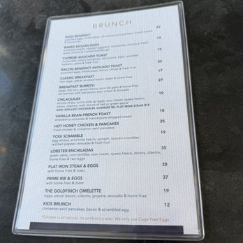 The Goldfinch - Menu - New American Near Me - Irvine, California