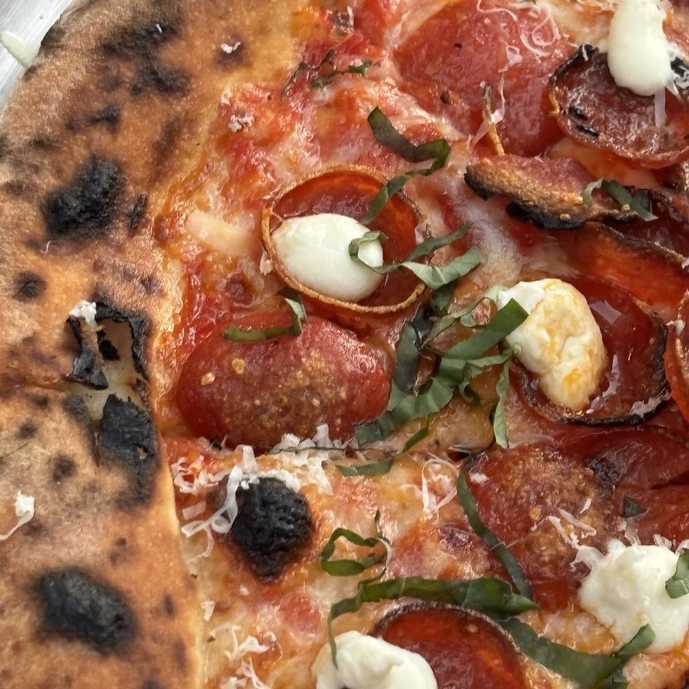 Bruddy's Pizza - PEP OF DESTINY (san marzano tomato sauce, whole-milk mozzarella, pepperoni, ricotta, and fresh basil) - Pizza Near Me Bruddy's Pizza - PEP OF DESTINY (san marzano tomato sauce, whole-milk mozzarella, pepperoni, ricotta, and fresh basil) - Pizza Near Me