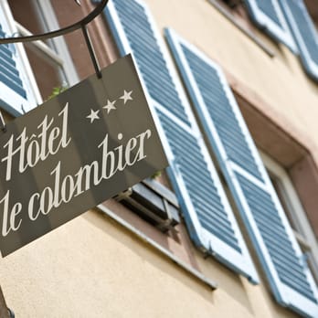 Hôtel Le Colombier - façade de l'hôtel / front of the hotel - Hotels Near Me - Colmar, 68