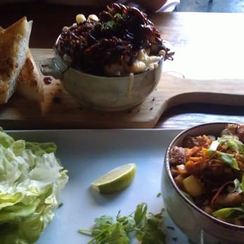 Score on Davie - Mac n cheese topped with pulled pork, and the pork belly lettuce wraps. Recommend them both! - Sports Bars Near Me - Vancouver, British Columbia Score on Davie - Mac n cheese topped with pulled pork, and the pork belly lettuce wraps. Recommend them both! - Sports Bars Near Me - Vancouver, British Columbia